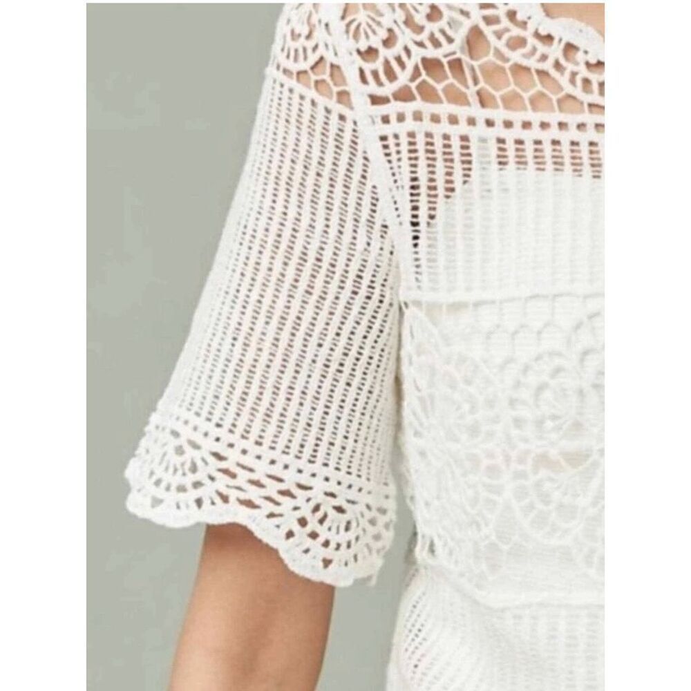 NEW James Coviello For Anthropolgie Women’s XS Lace Top - Picture 3 of 7
